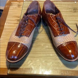 Stacy Adams Brown and Beige Dress Shoes